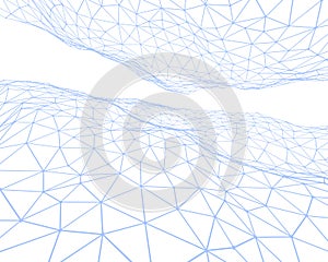 Abstract wireframe landscape background