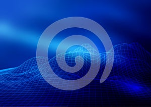 Abstract wireframe landscape background