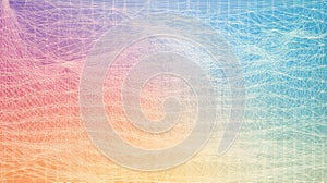 Abstract wireframe network with gradient background, ai generated