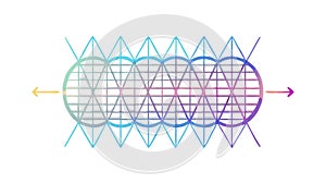 Abstract Wireframe Network Shape Vector vector design Generative AI