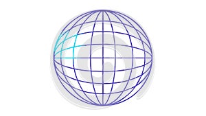 Abstract Wireframe Sphere: Global Network Grid, vector design Generative AI