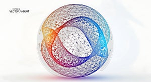 Abstract Wireframe Sphere with Gradient