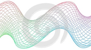 Abstract Wireframe Wave Pattern grid