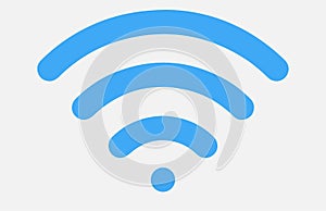 Abstract wireless signal icon on white