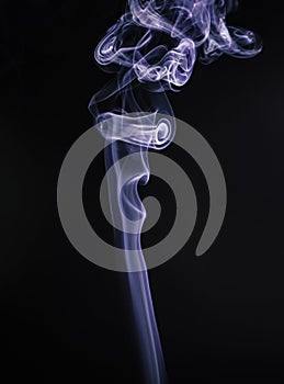 Abstract wisp background. blue smoke spiraled. Fiery steam. Vapor flow. Vapour. Vaporizing. photo