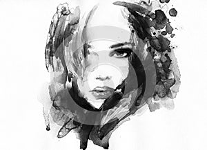 Abstract woman portrait .fashion background