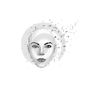 Abstract woman's face