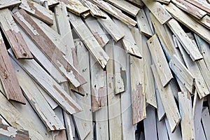 Abstract Wood Background Or Texture From Nailing Boards Stack