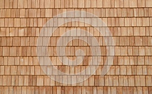 Abstract Wood Texture close up. Cedar Shingles For Background With White Space photo