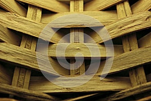 Background texture of handmade interlaced cane mat. woven cane.