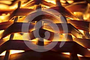 Background texture of handmade interlaced cane mat. woven cane.