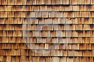 Abstract wooden texture of cedar shingles