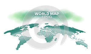 Abstract world map dot grid background. Vector hemispheres demonstration. geography atlas