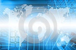 Abstract world technology background