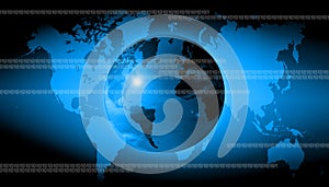 Abstract world technology background