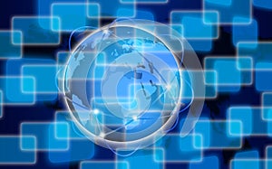 Abstract world technology background