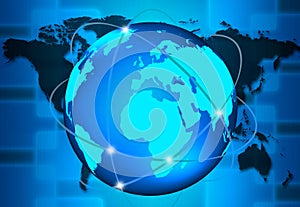 Abstract world technology background