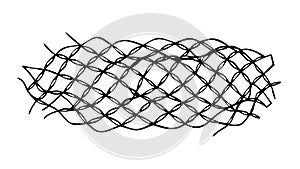 Abstract Woven Basket Texture Pattern, vector design Generative AI
