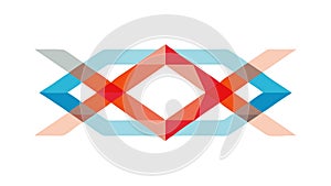 Abstract Woven Geometric Border or Pattern Element Design Graphic, vector design Generative AI