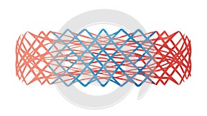 Abstract Woven Grid Pattern Dynamic Lines Vector, vector design Generative AI