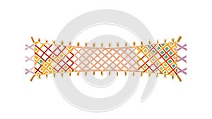 Abstract Woven Grid Pattern Textured Background Element Vector, vector design Generative AI