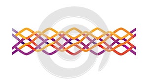 Abstract Woven Grid Pattern in Warm Tones, vector design Generative AI