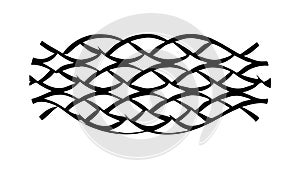 Abstract woven pattern, intricate texture, vector design Generative AI