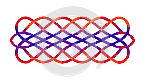 Abstract Woven Pattern Vector: Interlocking Dynamic Geometric Design, vector design Generative AI