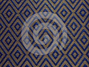 Geometric Diamond Rhombus Pattern Fabric Texture Background Design Textile Weave.