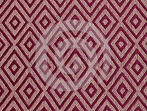 Geometric Diamond Rhombus Pattern Fabric Texture Background Design Textile Weave.