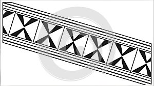 Abstract X-Shape Geometric Pattern Border, Modern & Graphic Vector Design Generative AI