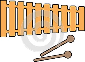 Abstract Xylophone clipart design on white