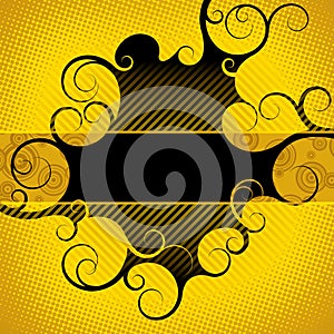 Abstract yellow-black background