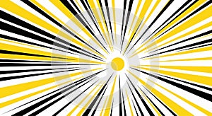 Abstract Yellow and Black Burst Background