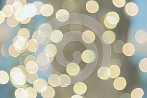 Abstract yellow blue light Boken background with copy spaec