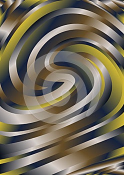 Abstract Yellow Brown and Blue Twirling Vortex Background Graphic