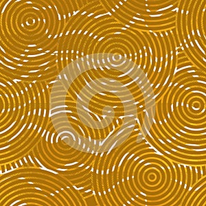 Abstract yellow circle seamless pattern