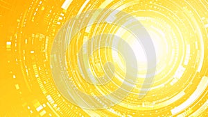 Abstract Yellow Digital Sci-Fi Circular Interface