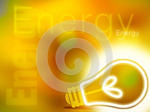 Abstract yellow energy illustration