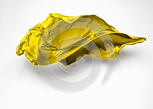 Abstract yellow fabric in motion