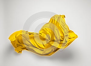 Abstract yellow fabric in motion