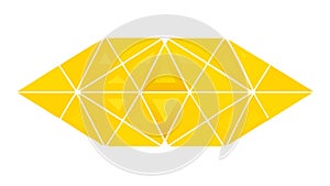 Abstract Yellow Geometric Faceted Pattern, vector design Generative AI