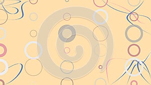 Abstract yellow geometric pattern background with random object