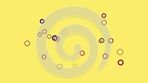 Abstract yellow geometric pattern background with random object