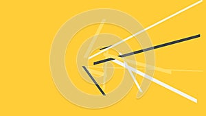Abstract yellow geometric pattern background with random object