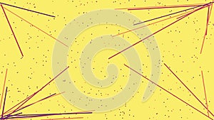 Abstract yellow geometric pattern background with random object