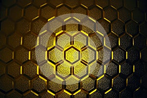 Abstract yellow glass texture