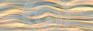 Abstract yellow golden grey shiny speed water wavy horizontal stripes with decorative smooth waves