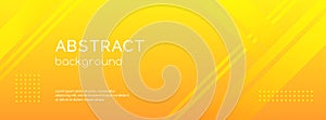 Abstract yellow gradient minimal background. Long banner template with lines. For social media, facebook cover design