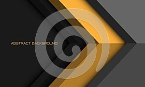 Abstract yellow grey white arrow direction geometric with blank space design modernn futuristic background vector